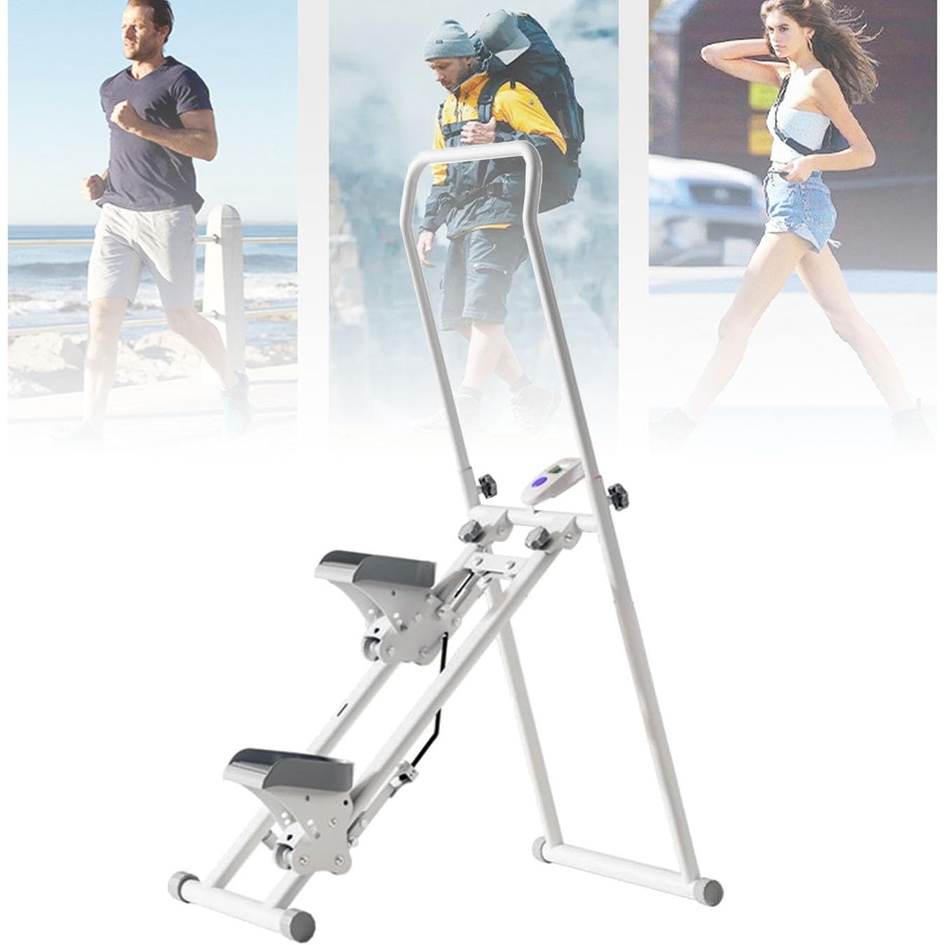 Vertical Climber Exercise Machine, Stair Master for Home Gym, Stair Stepper Machine for Full-Body Workout, Foldable Climbing Machine with Adjustable Incline/High