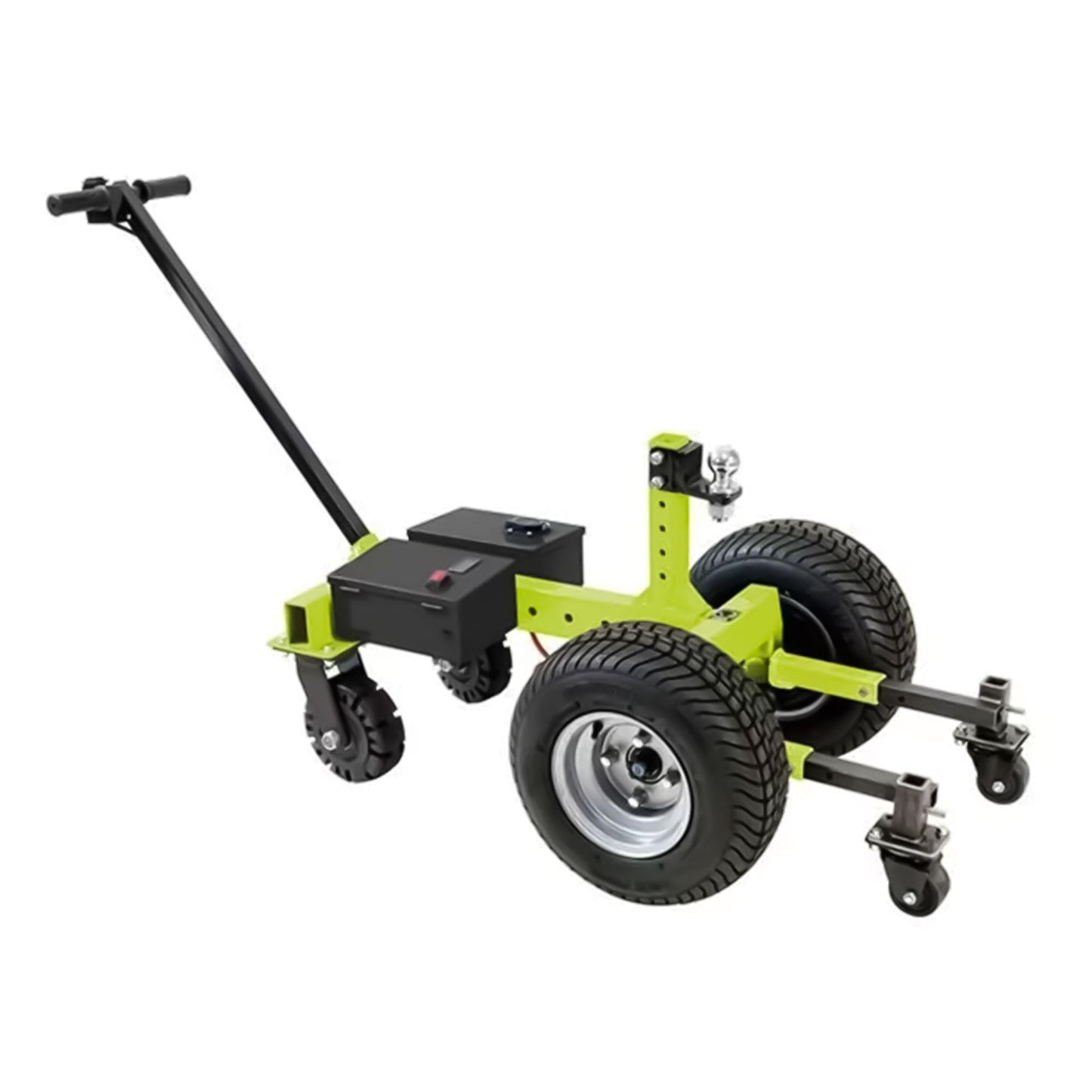 Tow Tuff Electric Trailer Dolly with Adjustable Ball Hitch, 7500 Pound Capacity, Green
