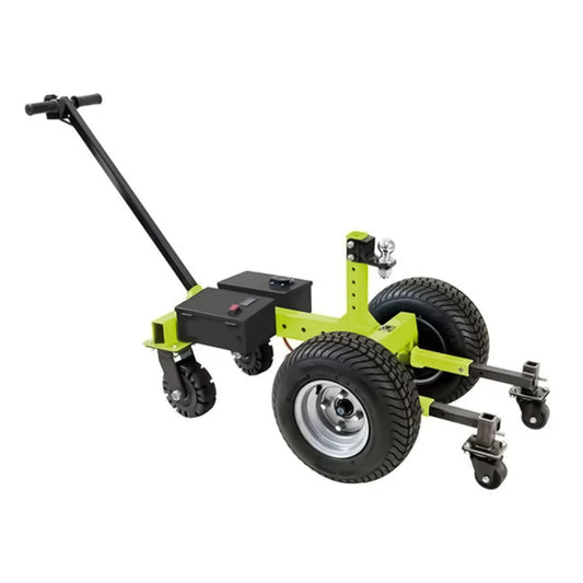 Tow Tuff Electric Trailer Dolly with Adjustable Ball Hitch, 7500 Pound Capacity, Green