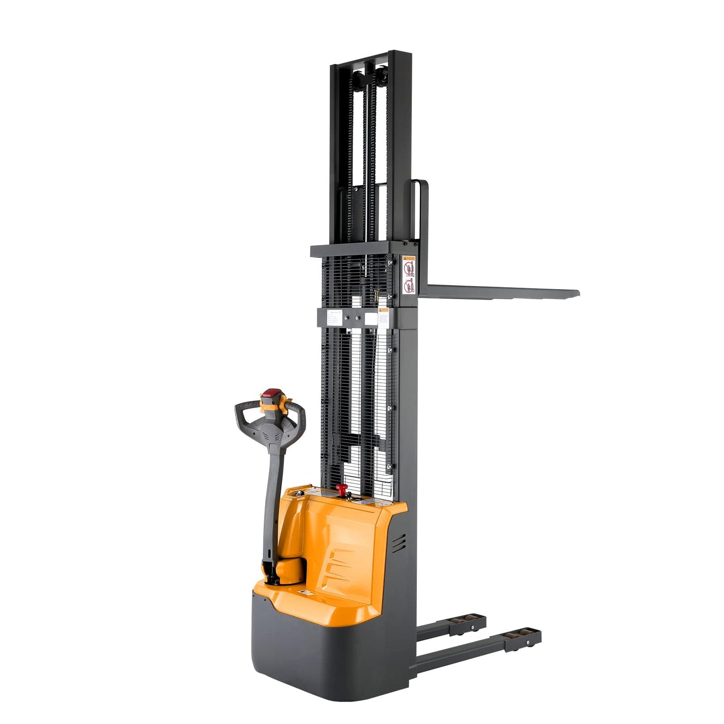 Tory Carrier Full Electric Walkie Pallet Stacker with Fixed Legs Material Lifting Tools 2640lbs Capacity Max Lift 98” Height