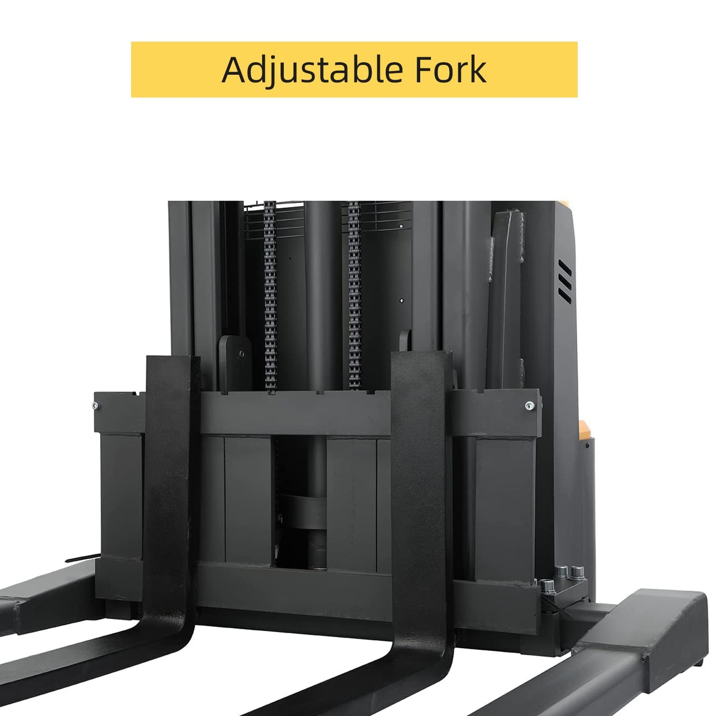 APOLLOLIFT Fully Powered Electric Stacker with Straddle Legs, 3300 lbs Capacity 98" Lift Height, Fully Electric Material Handling Lift Truck, with Adjustable Forks