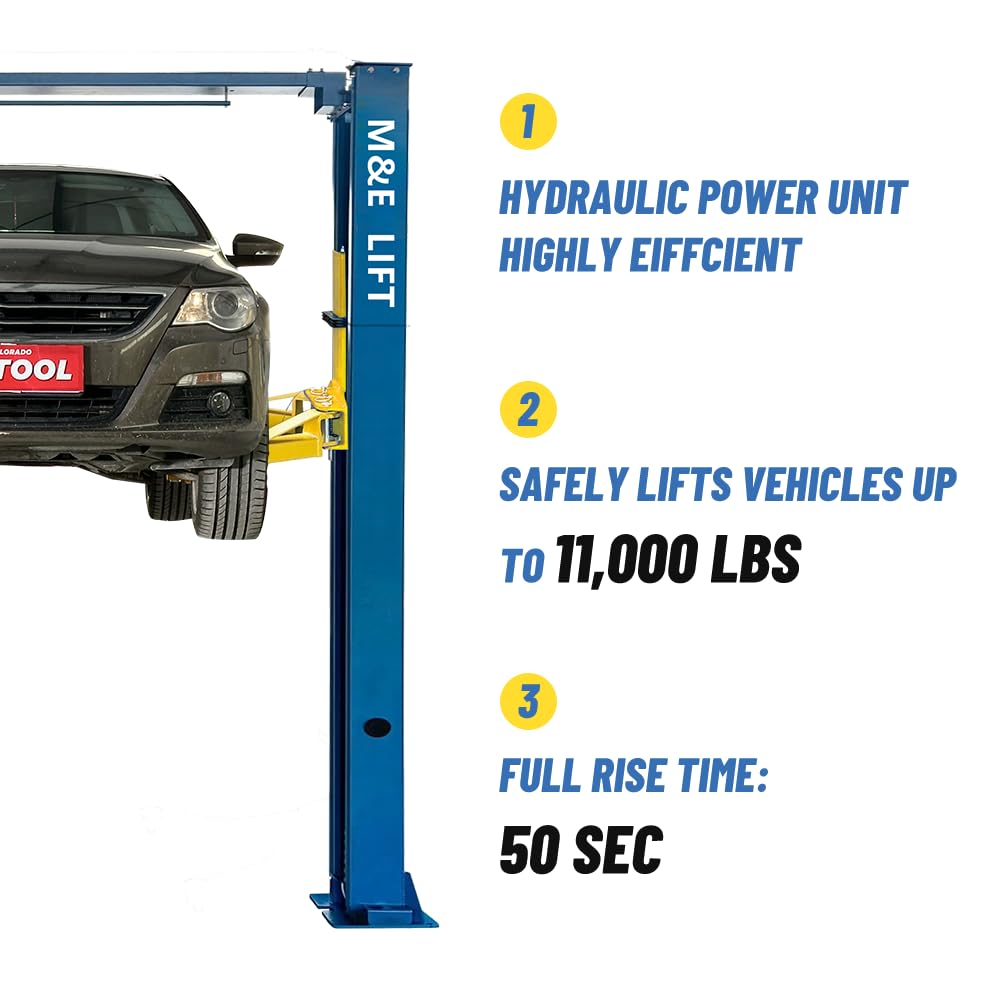 KATOOL 220V 11000lbs 2 Post Lift Lifting Height 74.8" Car Lift Clearfloor Lift Rise Time 50SEC Automotive Lift Truck Hoist (ME-M115-220V)