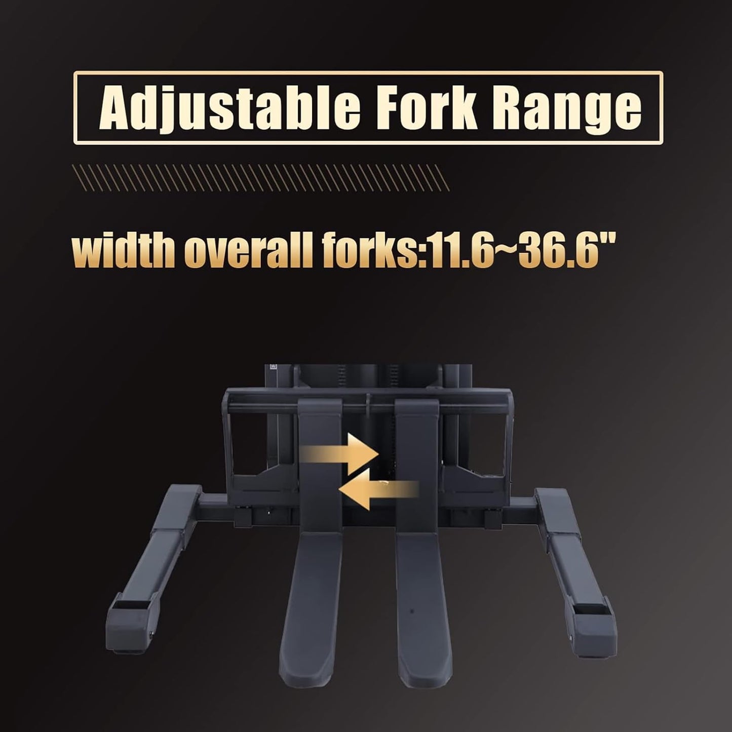 Aequanta Semi Electric Pallet Stacker Power Forklift Across Legs 3300lbs Capacity 118" Lifting Height with Adjustable Forks