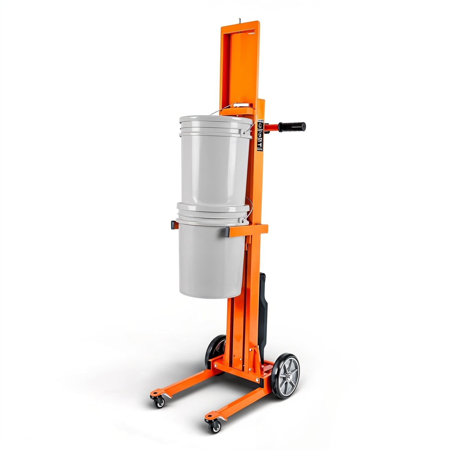Superhandy Electric Pail Lift Hand Truck, 220 Lb Capacity for 5-Gallon Buckets, 48V 2Ah Battery Powered Lifter, Lightweight Portable Design, Quiet & Efficient Motor for Easy Loading
