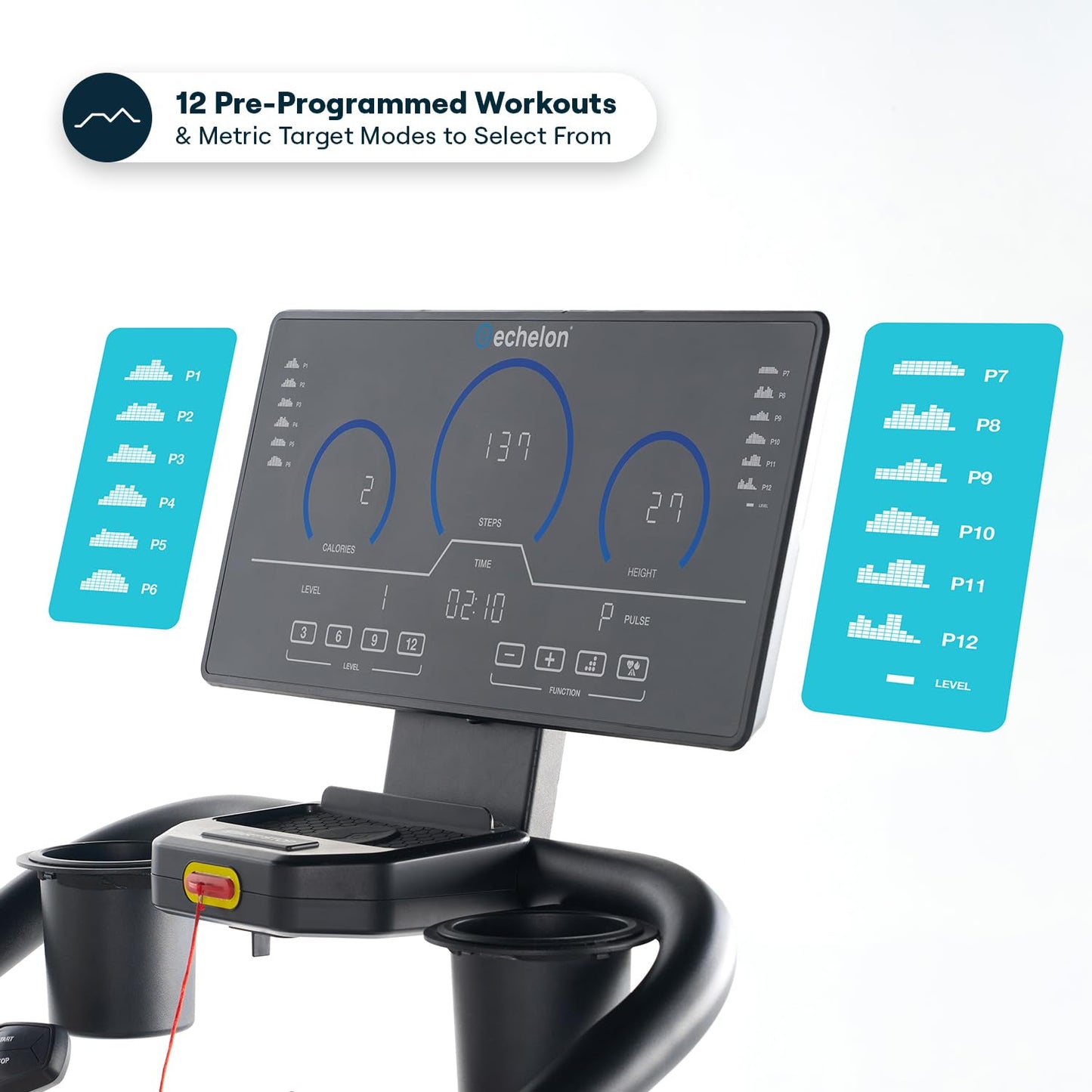 Echelon Summit Stair Stepper Machine with Adjustable Step Rate & Wireless Charging