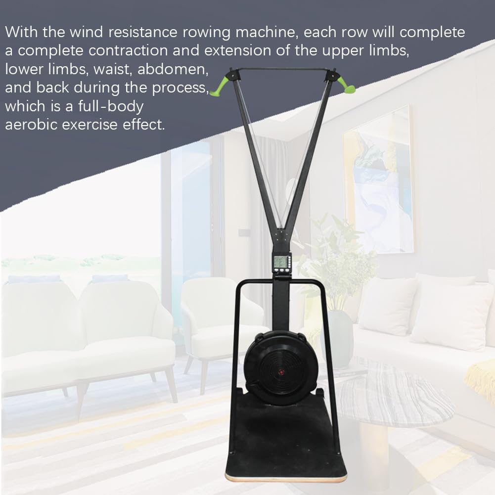 UPWONEA Gym Wind Resistance Ski Machine, Ski Simulator, Aerobic Fitness Ski Machine, Indoor Strength Training Home Fitness Equipment, Endurance Training