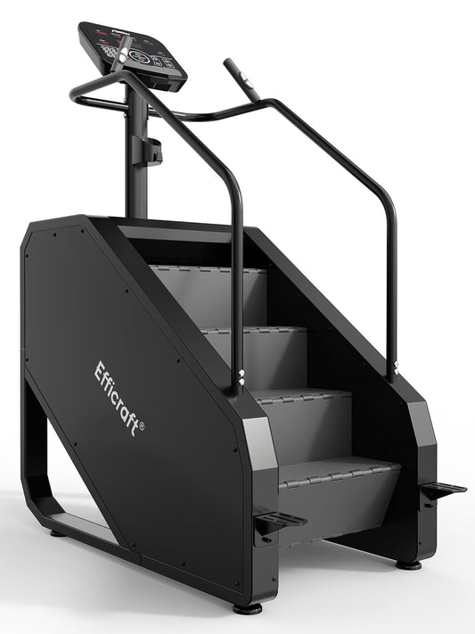 EFFICRAFT Stair Stepper Machine, Commercial Grade Stair Master for Exercise at Home, Continuous Climbing Exercise Machine for Cardio, 15 Speed Levels Stair Master, 15-164 Steps/Min, Black
