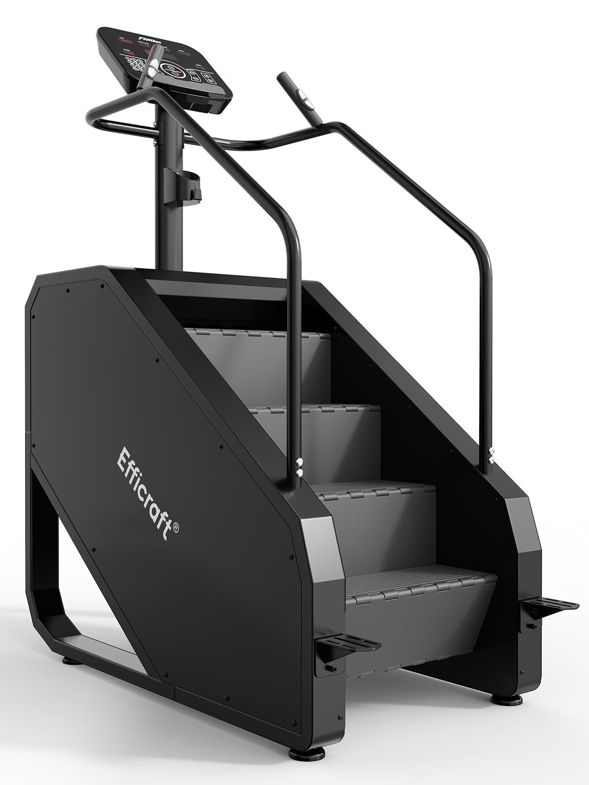 EFFICRAFT Stair Stepper Machine with LED Screen, Commercial Grade Stair Climber, Continuous Climbing Exercise Machine for Cardio, 15 Speed Levels Stair Master, 15-164 Steps/Min, Black Iron Shell