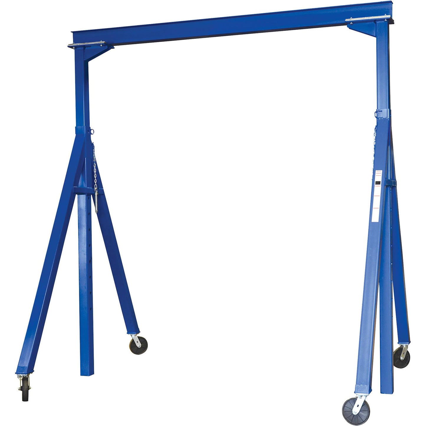 Vestil Adjustable Steel Gantry Crane - 2,000-Lb. Capacity, 15ft.L x 6in.H I-Beam, 7ft.6in. to 12ft. Usable Height, Model Number AHS-2-15-12