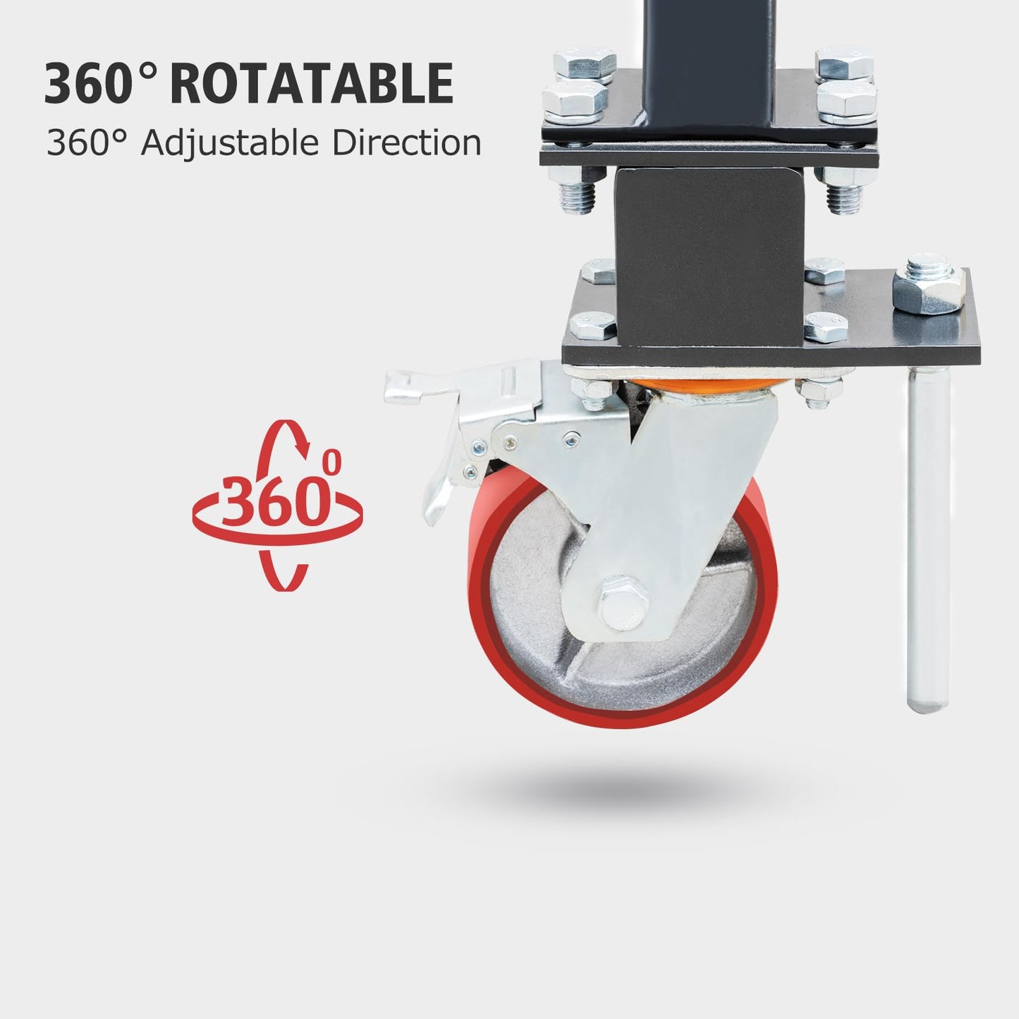 Adjustable Gantry Crane 2 Ton Portable Lift Hoist with Height Range 97 to 141 Inches 4400 Lbs Load Capacity Heavy Duty for Factories Construction Sites Warehouses Auto Repairs