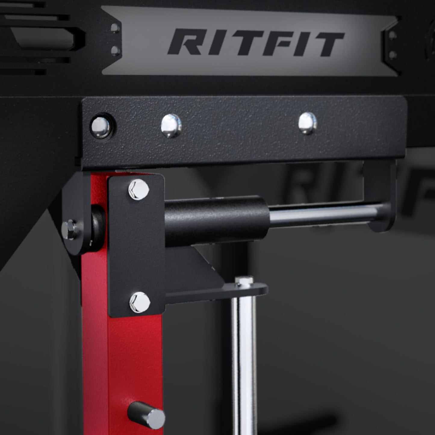 RitFit M2 Smith Machine with with Cable Crossover System, 3D Functional Trainer & Power Cage, 16 Adjustment Holes, 6 Storage Pegs for Full-Body Home Gym(M2 PRO-3D Red)