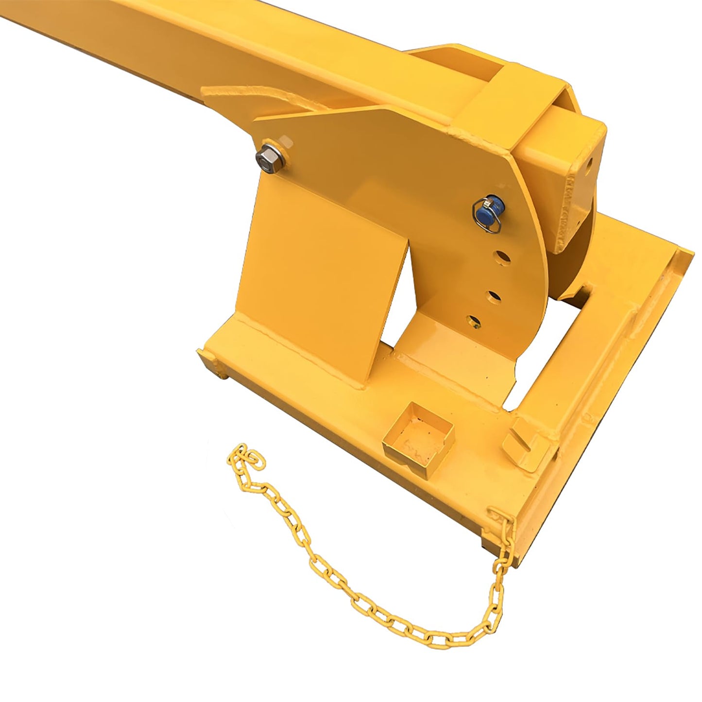 BEILOCKERY 2T/4400LBS Forklift Telescopic Arm with Adjustable Tilt Angle 0-75°, 7-12FT Mobile Crane Lifting Hoist Truss Jib Boom with Hook, Multi-Functional Accessories for Forklifts Cranes