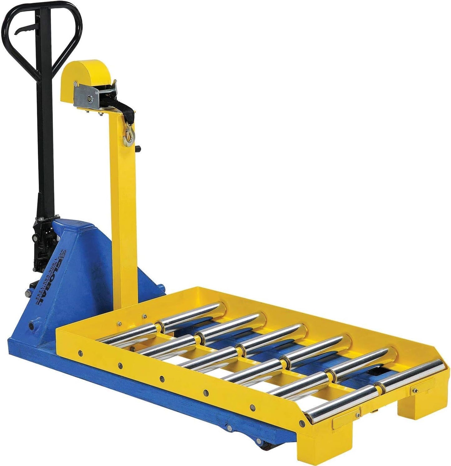 Global Industrial Forklift Battery Transfer Platform, 4000 Lbs Platform Capacity, 1000 Lbs Winch Capacity, 40" L x 28" W Deck, Steel Construction, Yellow