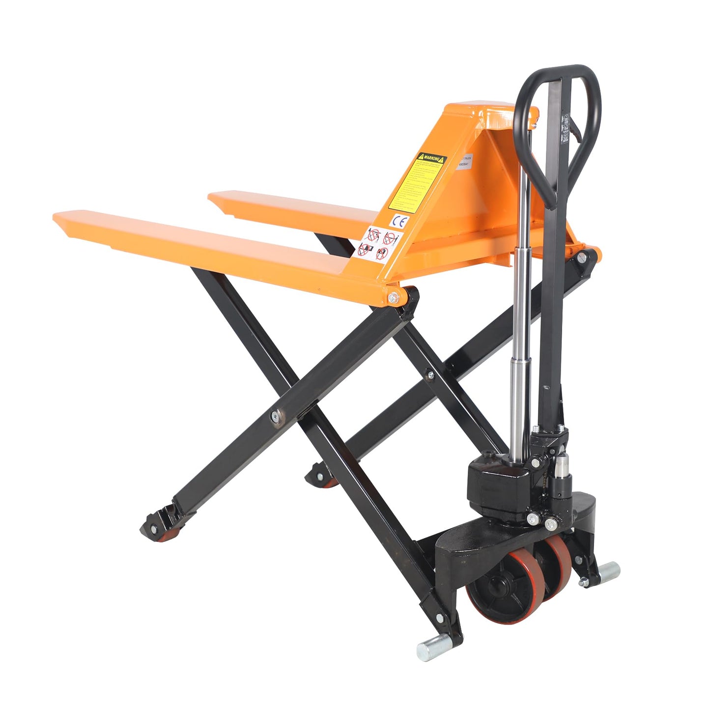 APOLLOLIFT Manual Pallet Jack, Scissor Pallet Trucks, Pallet Lift 2200lbs Capacity 45" Lx27 W Fork 3.3" Lowered 31.5" Raised Height, Suitable for Open Bottom Pallets