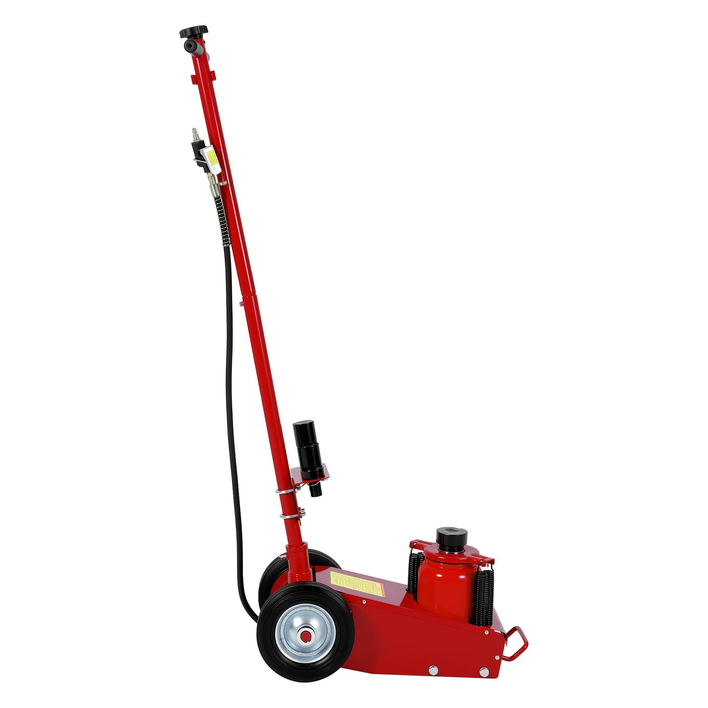 35 Ton Air Hydraulic Floor Jack for Heavy Duty Trucks & Tractors – 77,000 LBS Capacity, Low Profile (10"-21.19"), 4 Adapters (10/25/60/100mm), 46" Adjustable Handle – Dual Power (Air/Hydraulic)