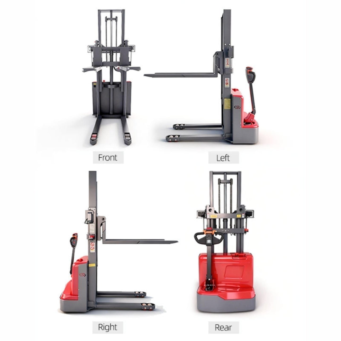 Electric Pallet Lifting Moving Equipment, Battery Powered Forklift Stacker Truck, Walk Behind Hydraulic Stacking Machine, Warehouse Handling Equipment, Material Handling System