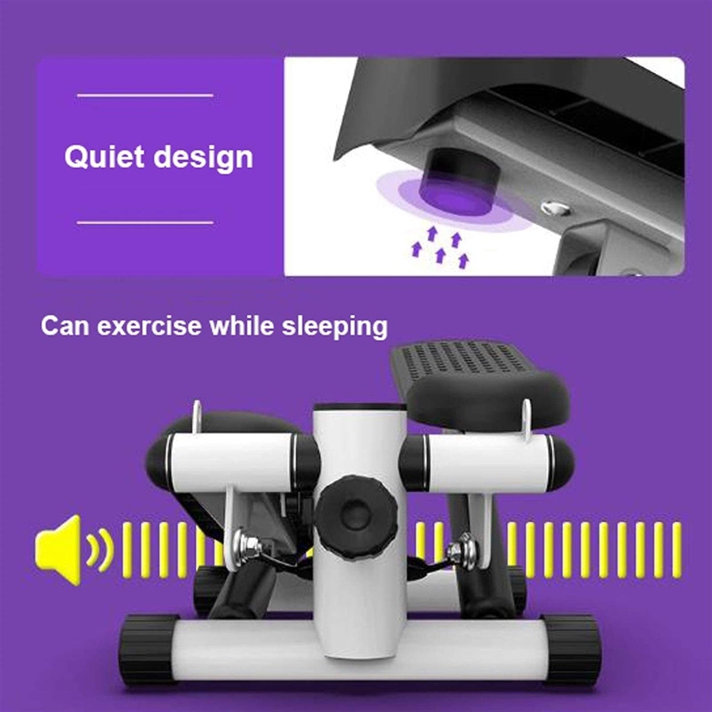 ZHCWEP Mini-Stepper Swing Stepper Multifunctional Stepper Small Step Machine Home Mute Twist Stair Stepper Fitness Equipment for Men and Women with Resistance Bands Efficency