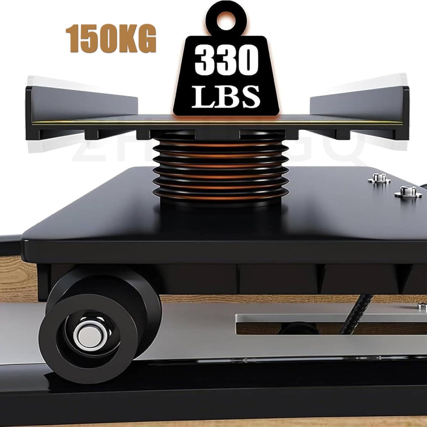 3D Cross-Training Ski Machine for Home - 150kg/330lbs Capacity Indoor Ski Simulator with Poles & Mat, Boosts Leg/Glute Strength, Balance & Endurance for Waist/Core Training