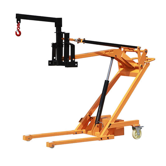 Full Electric Stacker,Portable Articulated Forklift,Foldable Hydraulic Lift Push Forklift,Adjustable Fork Material Handler(Forklift Hook Style,700KG)