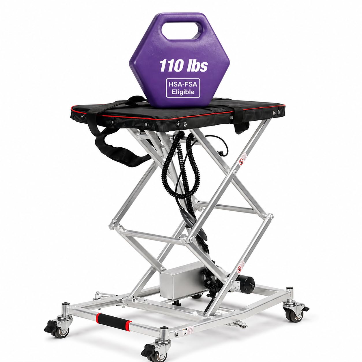 Alton Portable Lift for Electric Wheelchairs, Lightweight and Foldable Electric Chair Lift, Portable Wheelchair Lift for car, Wheelchair Scissor Lift, only 25 Lbs, 4000N Motor Power, Up to 110 Lbs