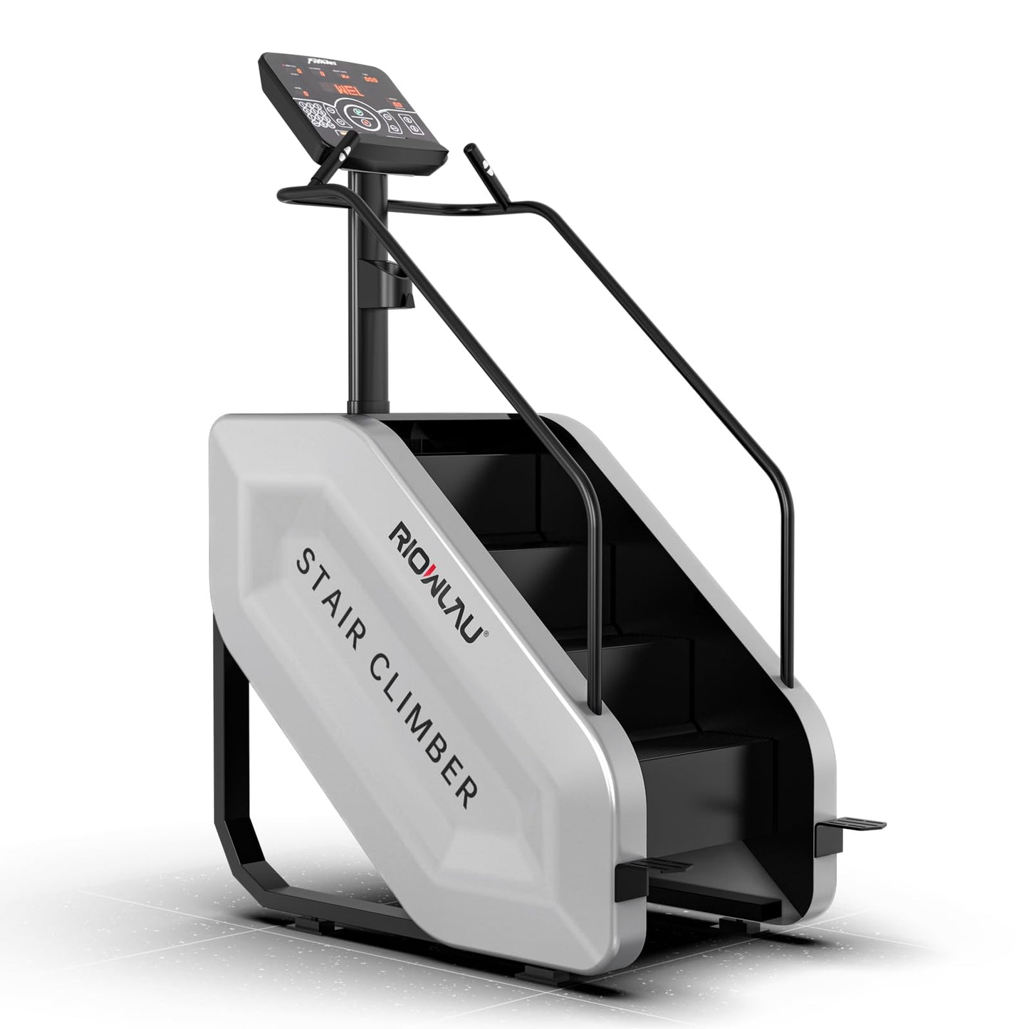 RIOWLAU Stepper Machine, Stair Stepper with LED Screen, Commercial Grade Stair Climber Exercise Machine,15 Speed Levels Stepping Machine for Cardio and Lower Body Workouts,375LBS, 15-164 Steps/Minute