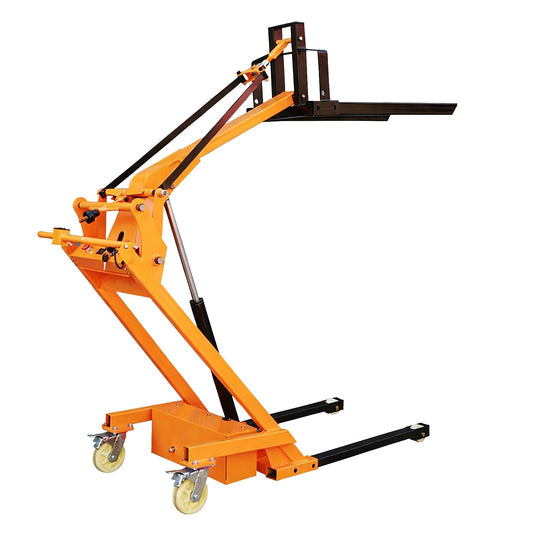 Foldable Material Handling Truck, Fully Electric Stacker, Portable Telescopic Arm Forklift, 1100-1154 lbs Capacity, Ideal for Factory Workshops & Supermarkets