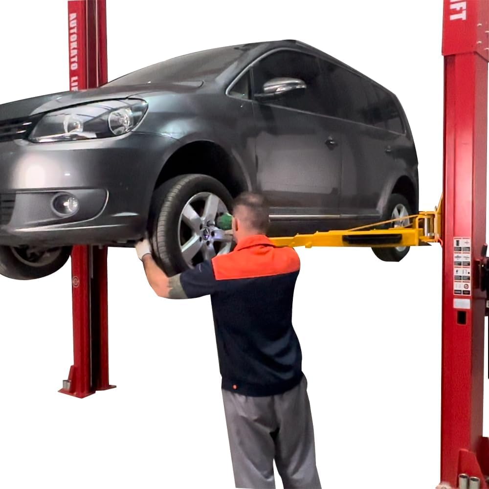 KATOOL 12000 lbs Extra Height 167inch 2 Post Lift Two Post Car Lift AK-M120 Auto Lift Car Lift Hoist 2 Post Car Lift (Extra Height, red)