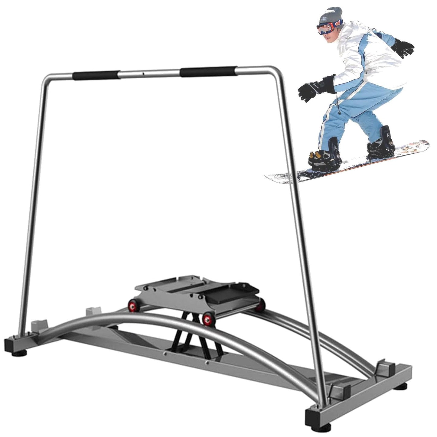 Ski Trainer Machine, Pelvic Muscle Hip Trainer with Load-Bearing 120kg Multifunctional Pole Thickened Reinforced Anti-Shake Foot Cover, Leg Fitness Machines for Home Indoor