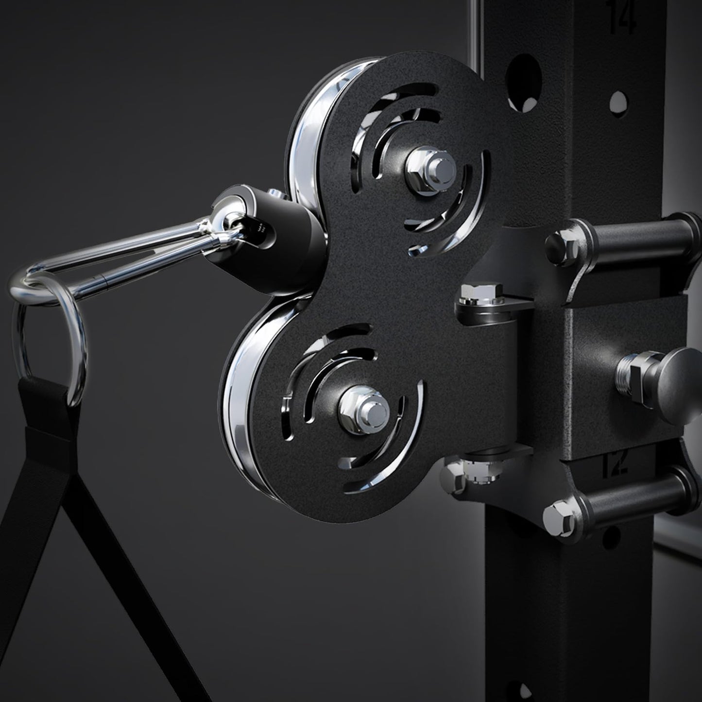 RitFit M2 Smith Machine with with Cable Crossover System, 3D Functional Trainer & Power Cage, 16 Adjustment Holes, 6 Storage Pegs for Full-Body Home Gym(M2 Pro Black)