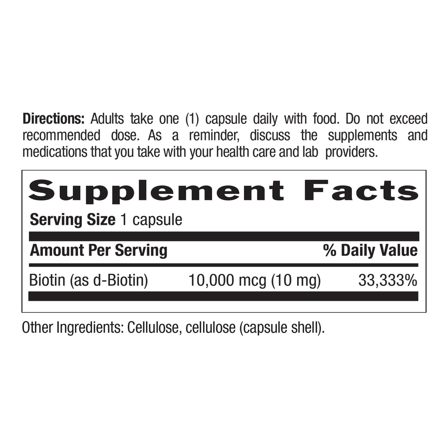 Country Life High-Potency Biotin 10mg - Vegan & Gluten-Free Biotin Supplement for Skin & Nails, Energy Metabolism - Biotin 10000mcg Capsules