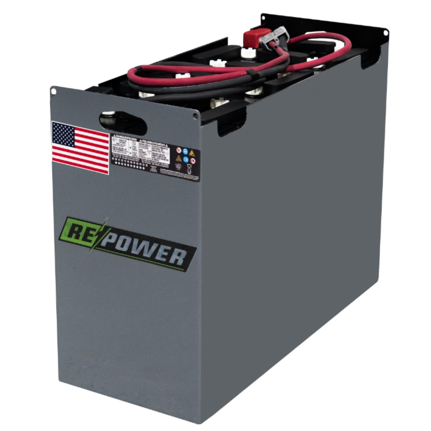 Repower - 24V Forklift Battery - Reconditioned Lead Acid for Electric Forklifts - Heavy Duty Industrial Power - 12-85-13 Series 38x12 - Warehouse Equipment - Compatible with Systems