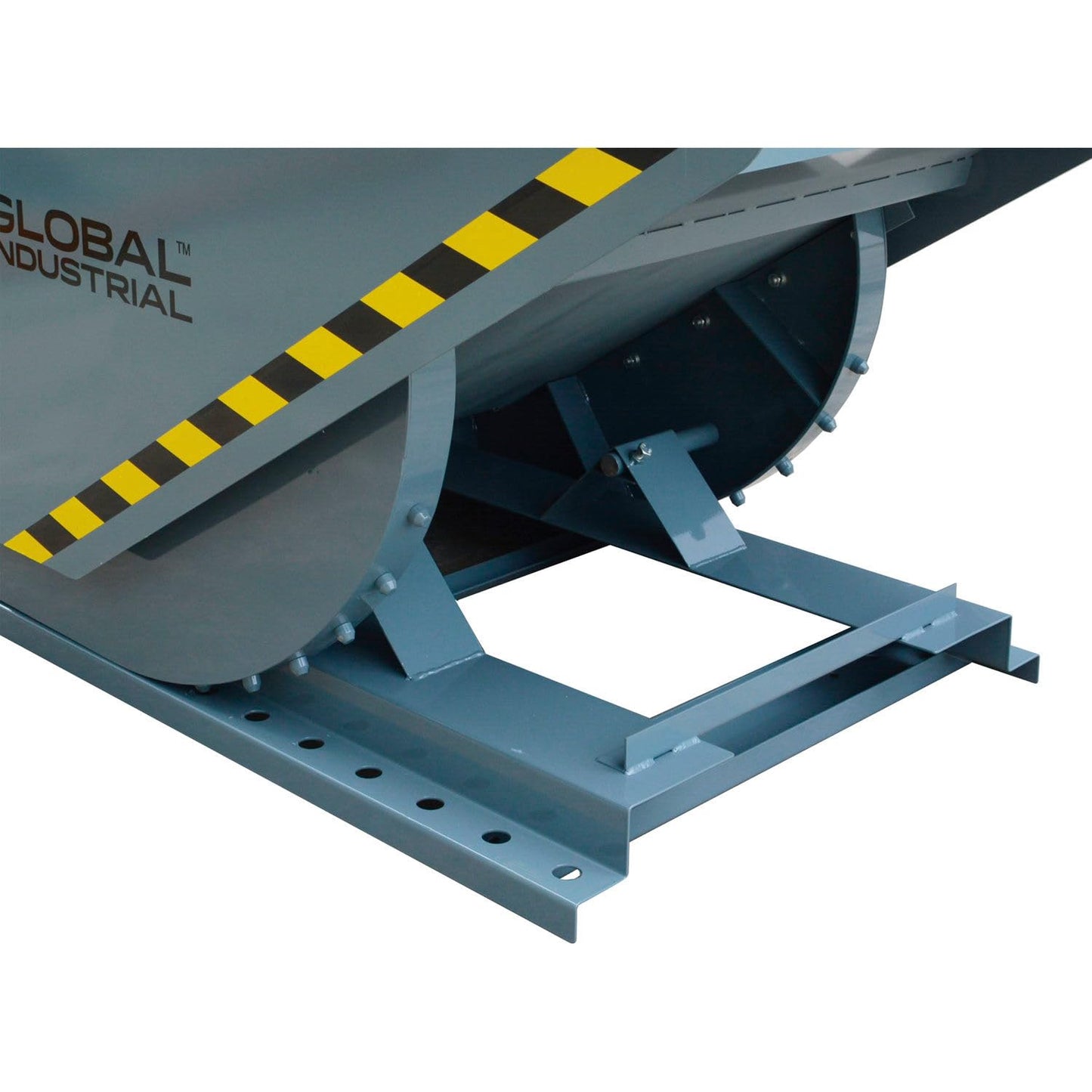 Global Industrial Medium Duty Self Dumping Forklift Hopper, 2 Cubic Yard, 4000 Lbs., Capacity, 11-Gauge Steel Construction, 64" L x 58" W x 46" H, Gray Powder Coat Finish