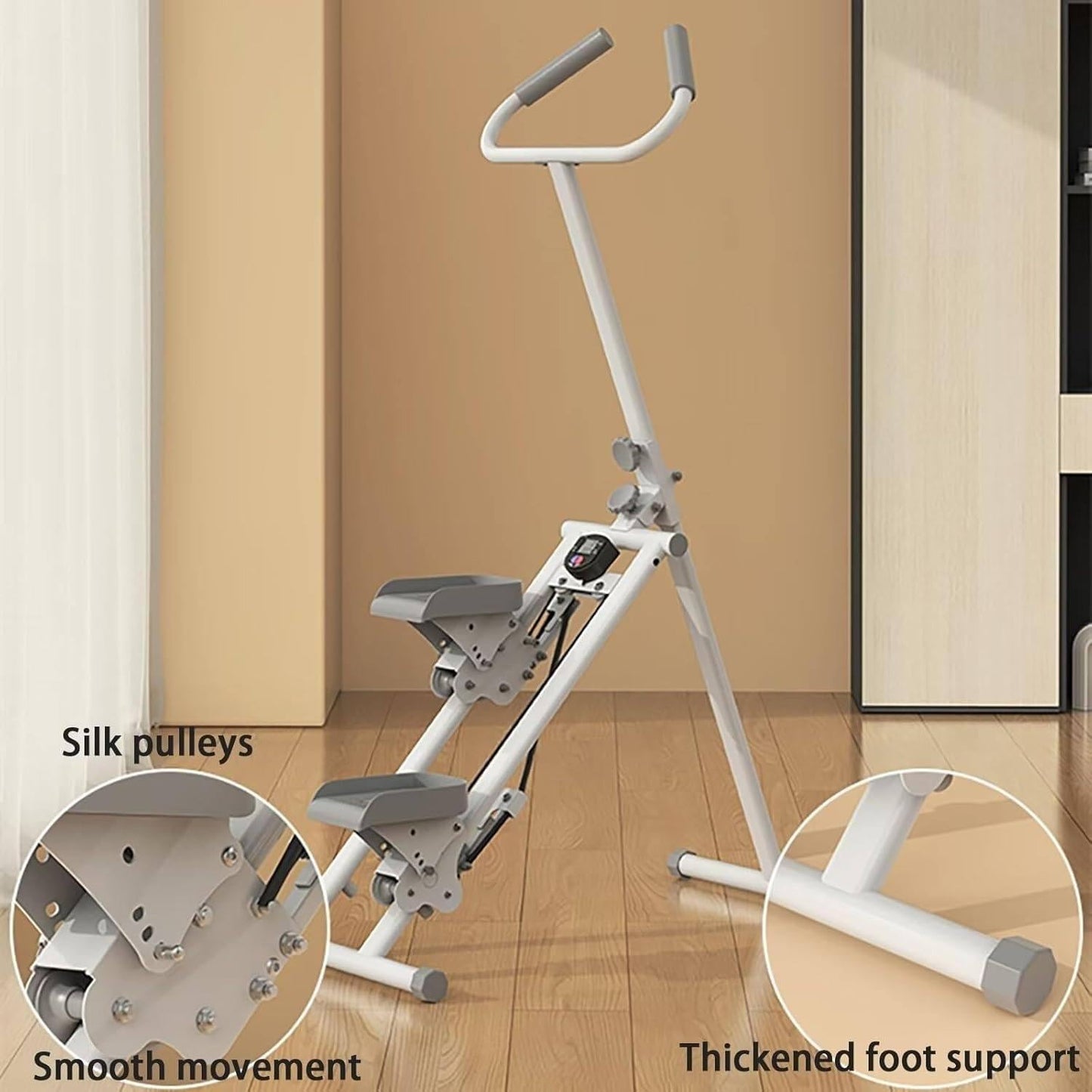 Folding Vertical Cardio Climber Machine - Full Body Workout Equipment for Home Gym, Compact Stair Stepper for Space Saving Fitness