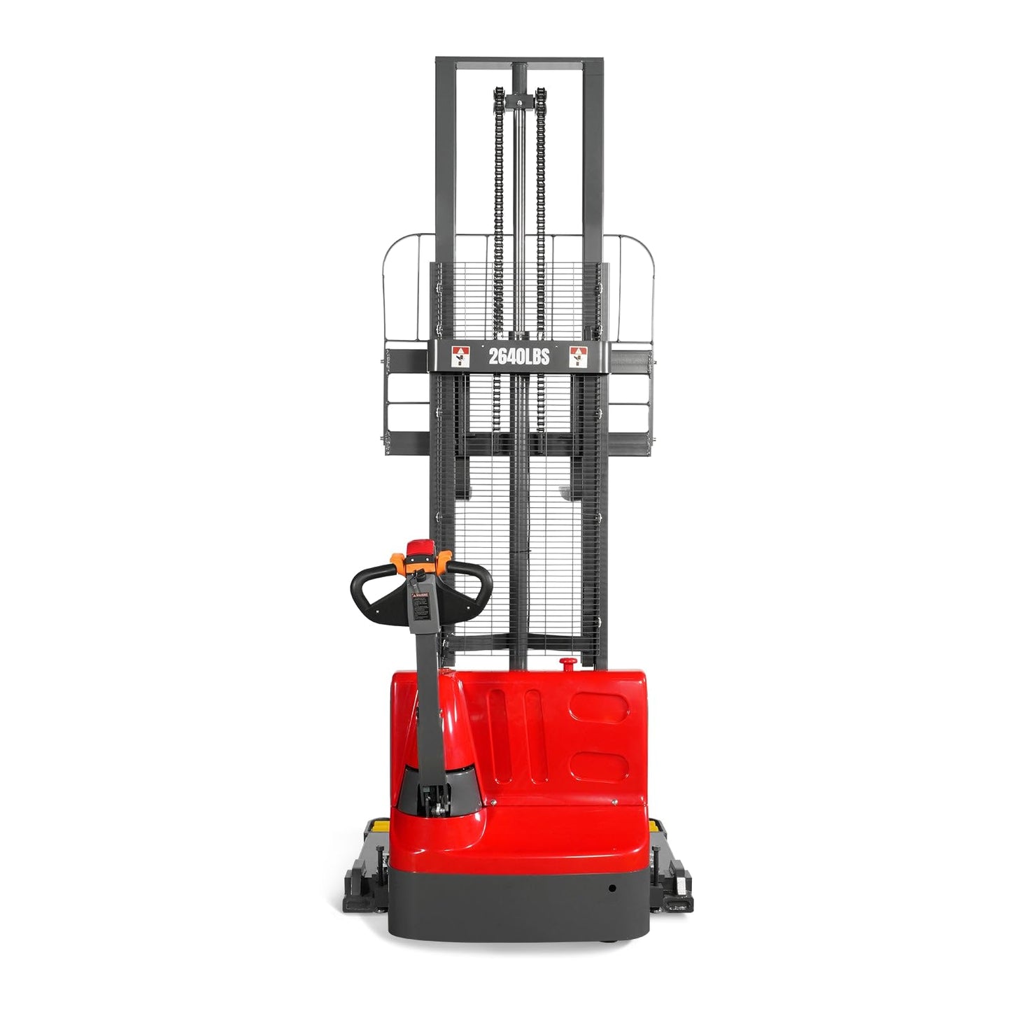 MechMaxx 2640lbs Lithium-ion Electric Straddle Stacker, 118" Lift, Adjustable Legs & Forks, Model F26-118S