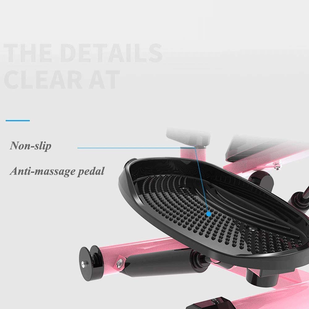 ZHCWEP Stepper,Stepper - Pink, Purple Fitness Stair Stepper, Mini Stepper Fitness Cardio Exercise Trainer, Adjustable Height Stepper Machine with Twisting Action Efficency