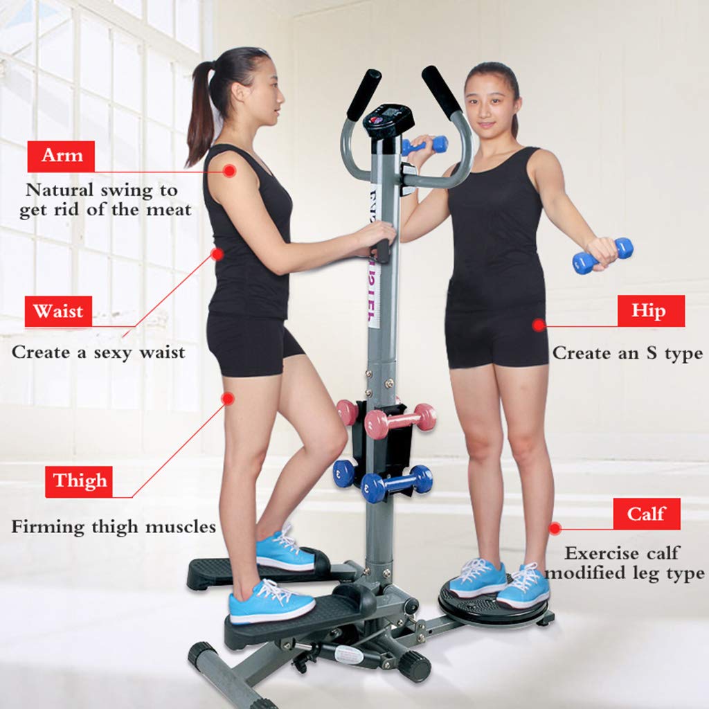 Mini Stepper, Swing Stepper, Multifunctional Stair Stepper, Household Twisting Stepper, Exercise Fitness Machine Silent Sports Fitness Device with Handle