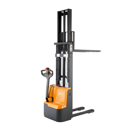 ToryCarrier Full Electric Walkie Pallet Stacker Material Lifting Tools with Fixed Legs 2640lbs Capacity Max Lift 118”Height