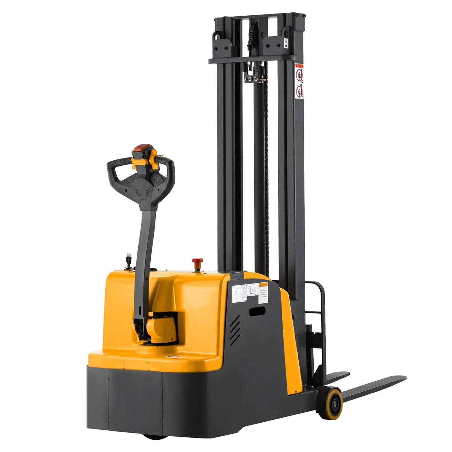 Tory Carrier Forklift Full Electric,Material Lift Counterbalanced Stacker,Pallet Lift 118”Height 1200lbs Capacity