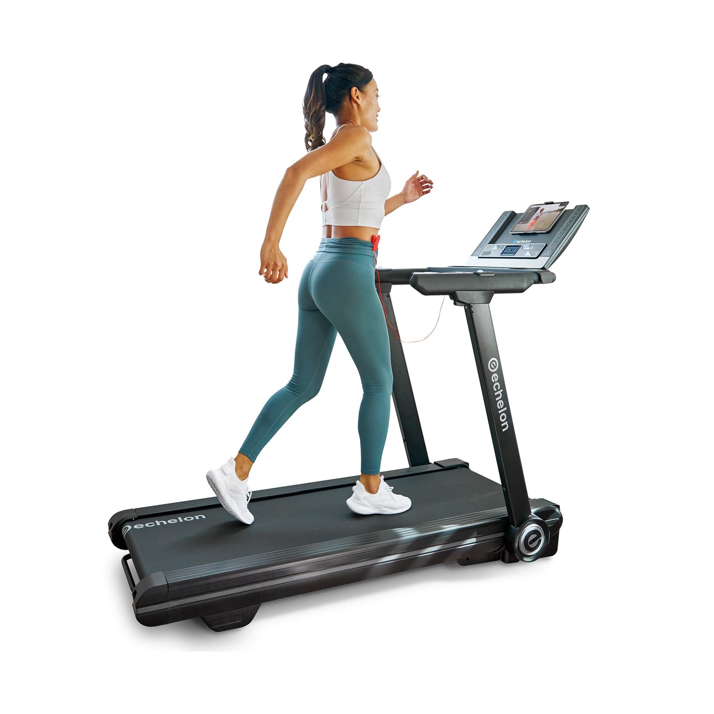 Echelon Stride-6 Smart Foldable Treadmill with 10" HD Touchscreen 3.0 CHP Motor 12 Incline Levels Quiet Folding Running Machine for Home Gym Fitness