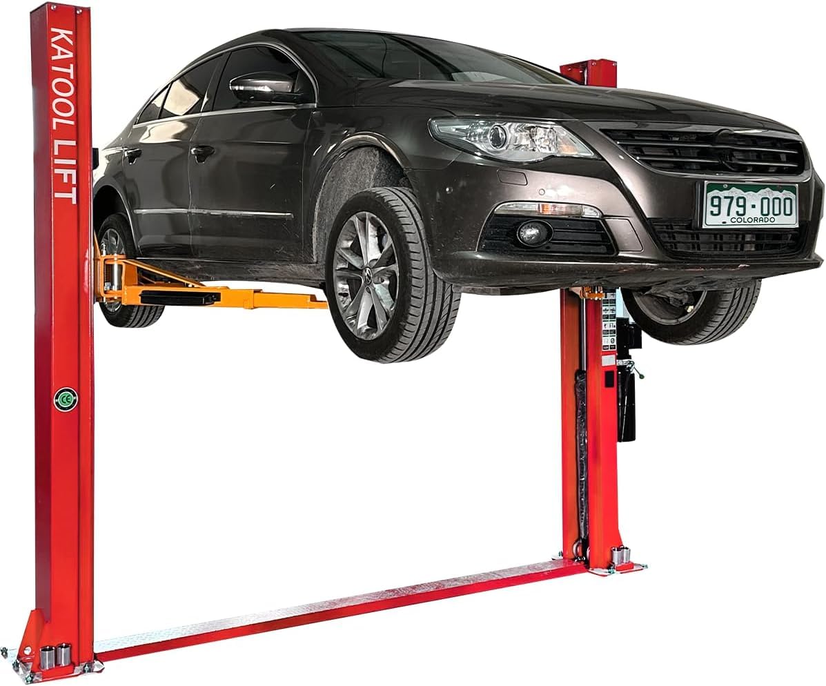 AUTOKATO KT-H100 2 Post Lift 220V Auto Car/Truck Hoist with 10000Lbs Lifting Capacity