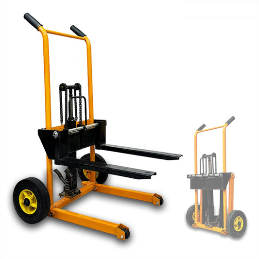 Foldable Material Lifting Winch Stacker, Hand Pallet Truck 200kg Load Capacity 900mm Lifting Height | Nylon Rollers for Warehouse & Workshop(1pcs)
