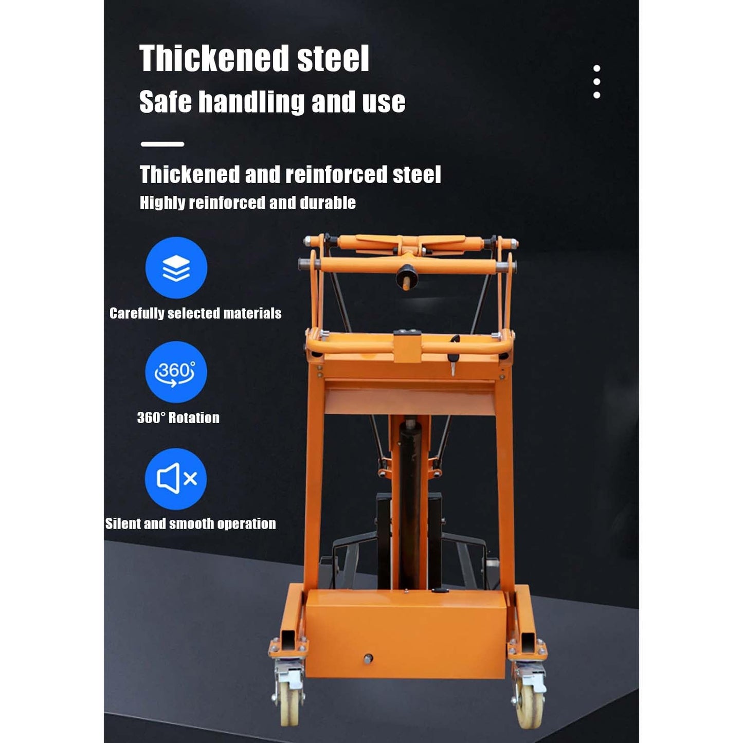 Full Electric Stacker,Portable Articulated Forklift,Foldable Hydraulic Lift Push Forklift,Adjustable Fork Material Handler(Forklift Style,700KG)
