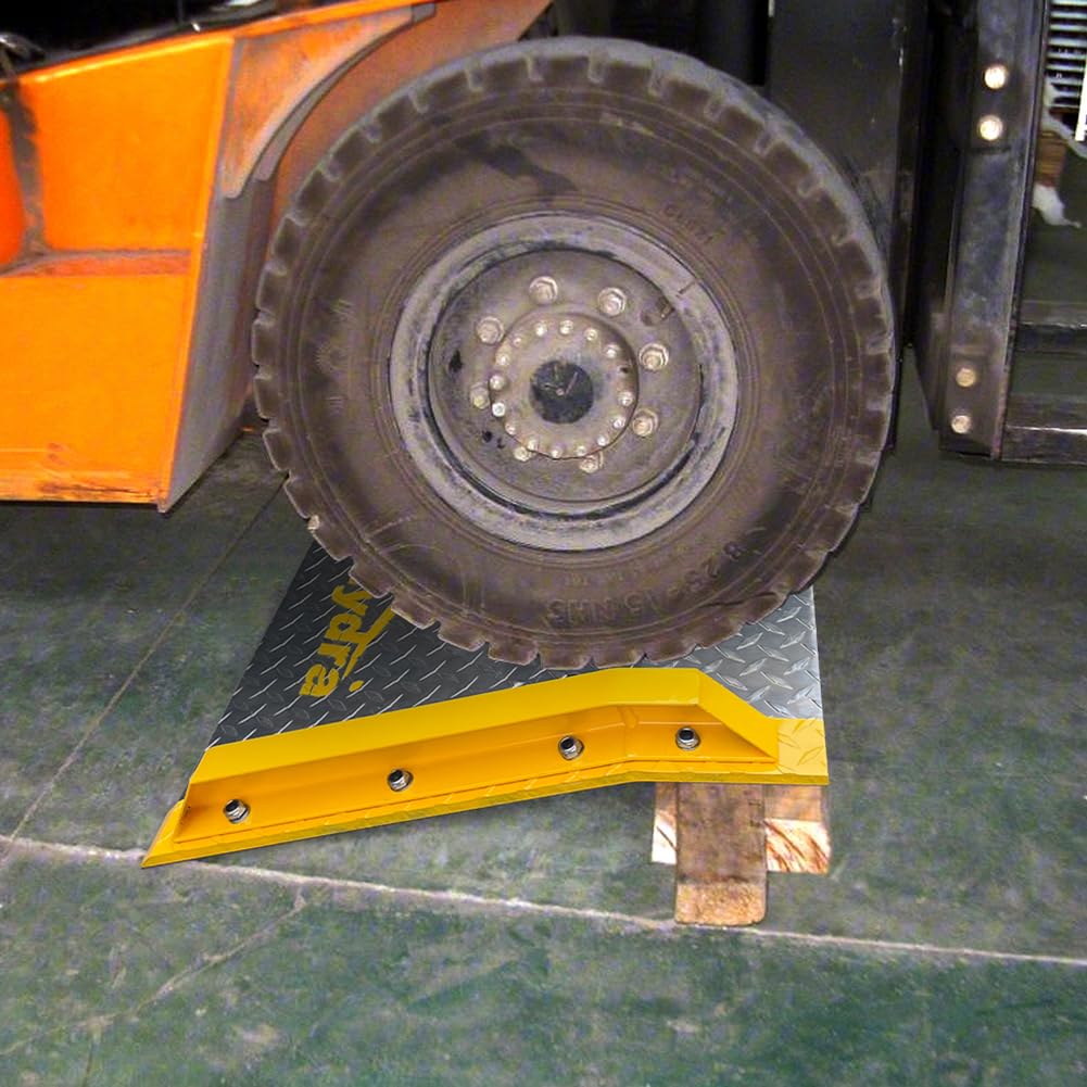 DMC-FPPS 36'' x 60'' Aluminum Dock Board with Steel Curb 10,000lbs Heavy Duty Pallet Jack Loading Dock Plate Ramps