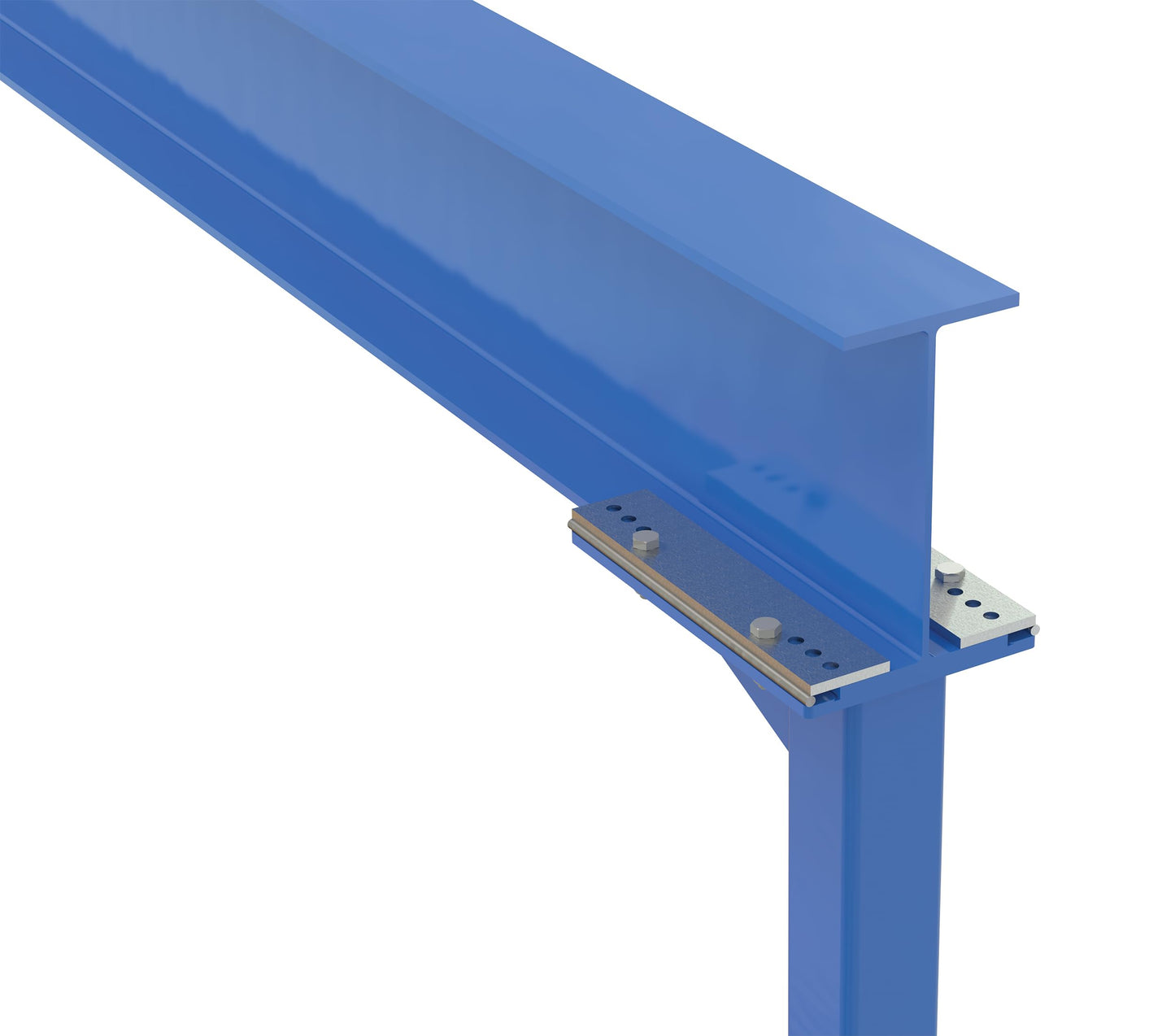 Vestil FHS-2-20 Steel Fixed Gantry Crane with Glass Filled Phenolic Casters 15 Ft. 4000 Lb. Capacity Blue