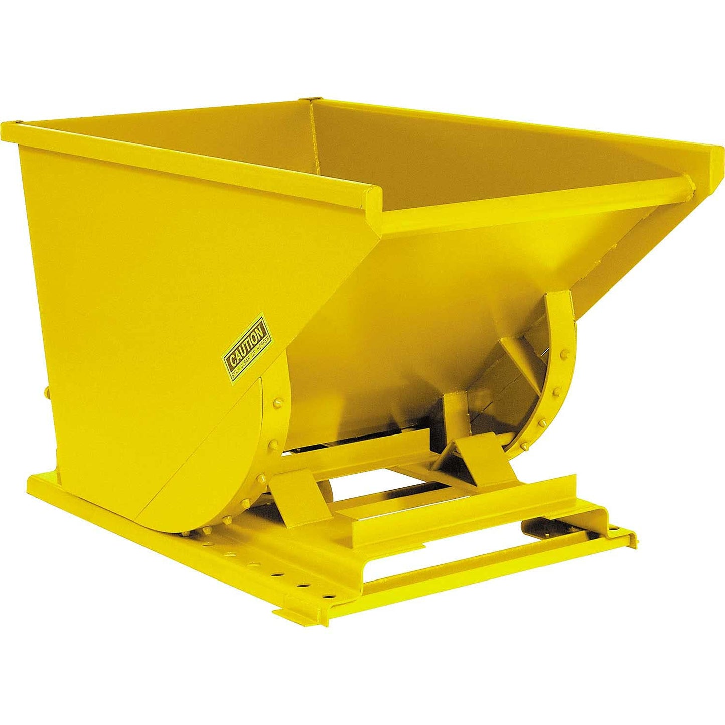 Global Industrial 2 Cu Yd Medium Duty Self Dumping Forklift Hopper, Yellow
