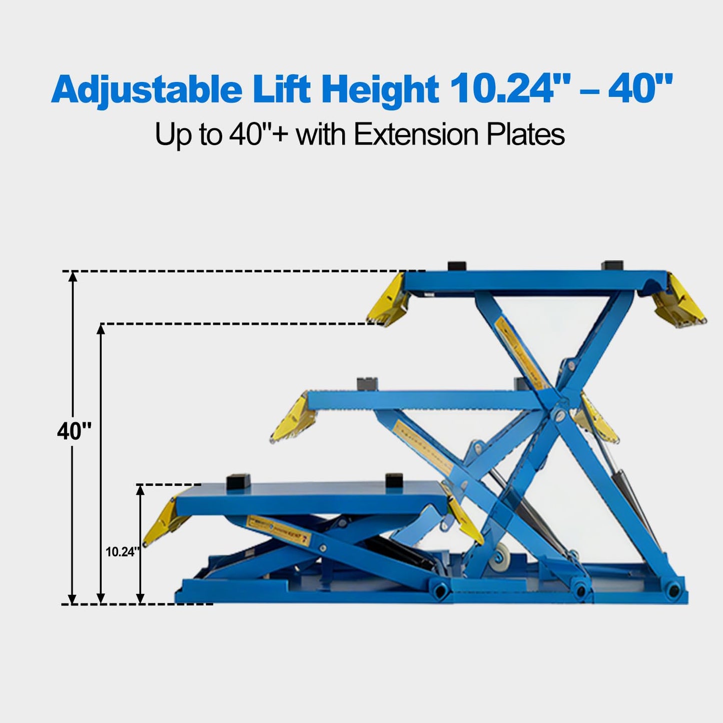 MutsMover 8,000 LBS Portable Car Lift with Air Unlock, 40" Max Lift Height Heavy-Duty Hydraulic Vehicle Lift, Rolling Garage Auto Lift for SUVs, Trucks & Light Duty Vehicles, 110V