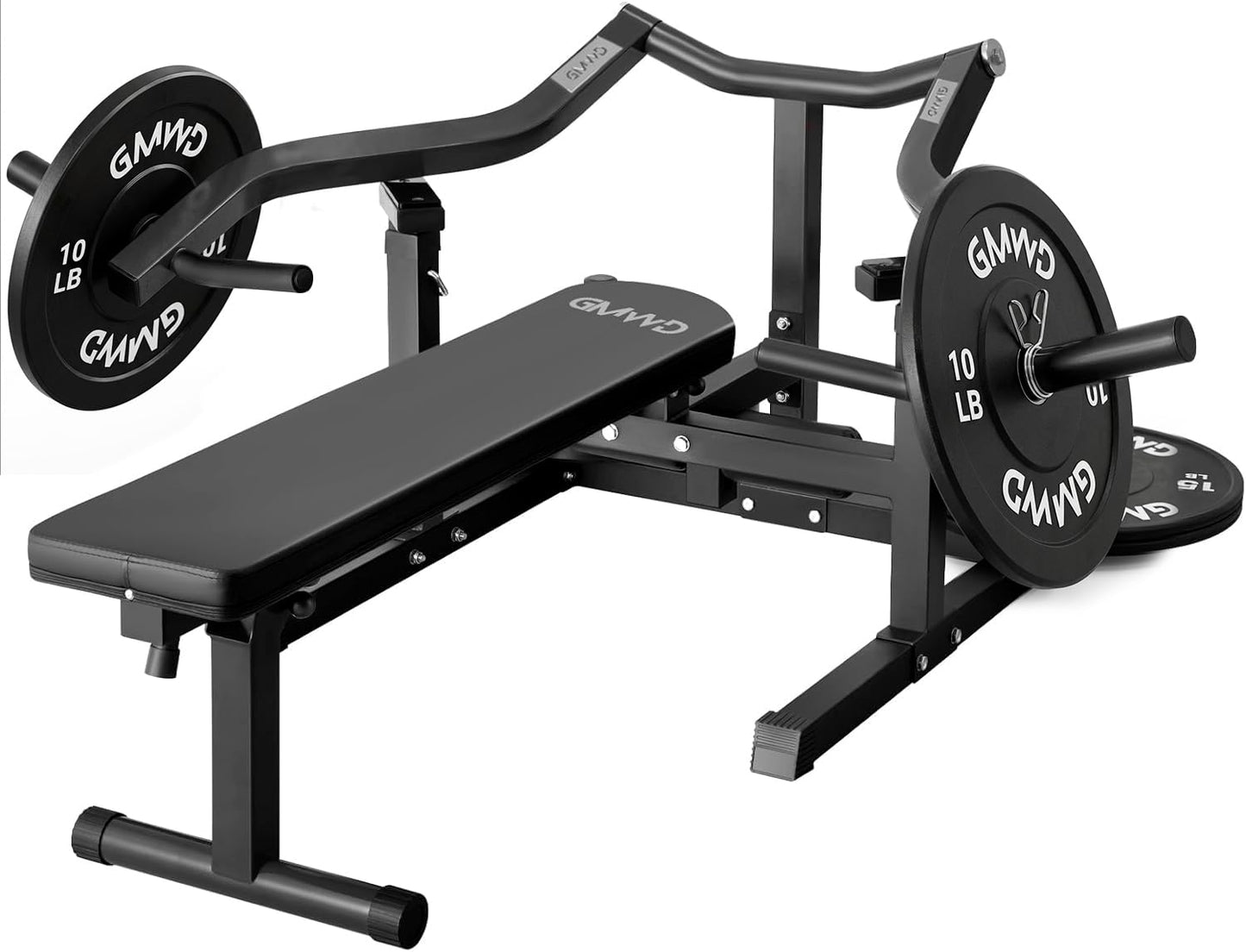 GMWD Chest Press Machine, Bench Press Machine with Independent Converging Arms, Adjustable Flat Incline Bench for Chest, AB Workouts, Shoulder Home Gym Equipment