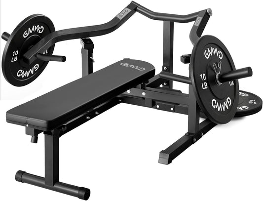 GMWD Chest Press Machine, Bench Press Machine with Independent Converging Arms, Adjustable Flat Incline Bench for Chest, AB Workouts, Shoulder Home Gym Equipment