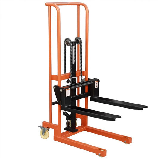 Hydraulic Manual Pallet Truck Maximum 400 kg - Stacker for Warehouse and Workshop, High Load Capacity, for Warehouse and Workshop(Raise by 160 cm)