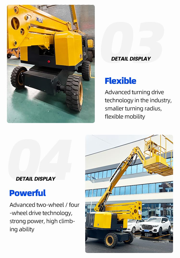 Articulated Boom Lift 10–16m, Mobile Aerial Work Platform for High Reach Construction and Equipment Installation